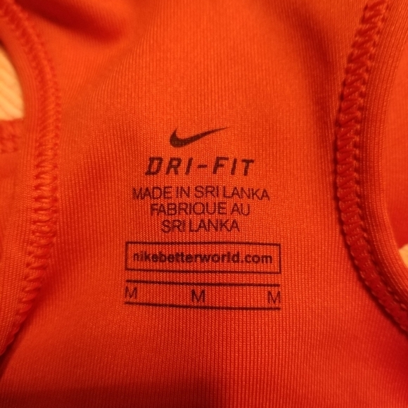 Nike Sport Bra Sz M Racer Back Animal Print Logo - Picture 7 of 7